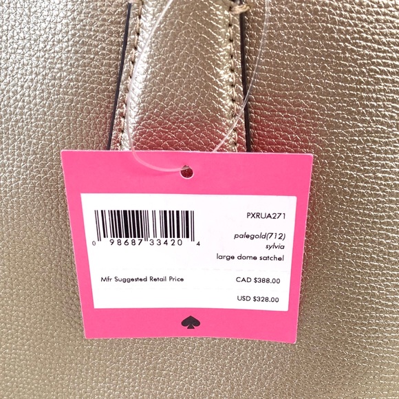 Kate Spade Sylvia Large Dome Satchel in Pale Gold - Picture 12 of 12